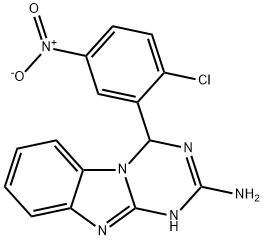 4-(2-Chloro-5-nitrophenyl)-1,4-dihydro-[1,3,5]triazino[1,2-a]benzimidazol-2-amine Structure