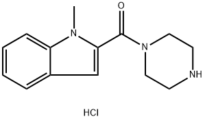 1-Methyl-2-(piperazin-1-ylcarbonyl)-1H-indole hydrochloride Structure