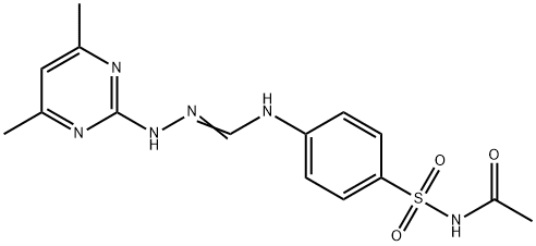 N-[(4-{[[(4,6-Dimethylpyrimidin-2-yl)amino](imino) methyl]amino}phenyl)sulfonyl]acetamide Structure