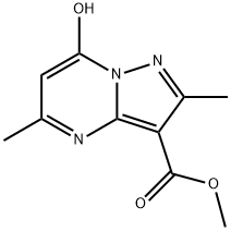 Methyl 7-hydroxy-2,5-dimethylpyrazolo-[1,5-a]pyrimidine-3-carboxylate 구조식 이미지