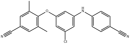 4-{3-Chloro-5-[(4-cyanophenyl)amino]phenoxy}-3,5-dimethylbenzonitrile Structure