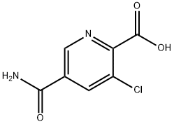 5-Carbamoyl-3-chloropyridine-2-carboxylic acid 구조식 이미지