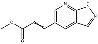 (E)-Methyl 3-(1H-pyrazolo[3,4-b]pyridin-5-yl)acrylate 구조식 이미지