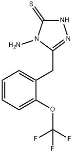 4-Amino-5-[2-(trifluoromethoxy)benzyl]-4H-1,2,4-triazole-3-thiol 구조식 이미지