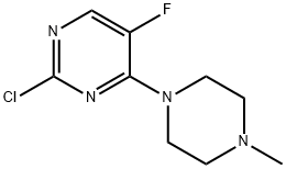 2-Chloro-5-fluoro-4-(4-methylpiperazin-1-yl)pyrimidine Structure