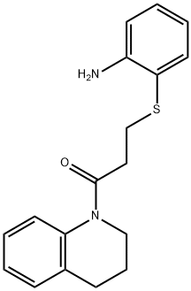 (2-{[3-(3,4-Dihydroquinolin-1(2H)-yl)-3-oxopropyl]thio}phenyl)amine 구조식 이미지