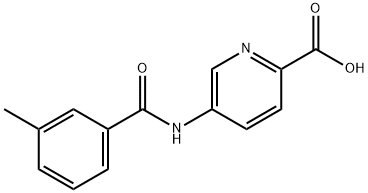 5-[(3-Methylbenzoyl)amino]pyridine-2-carboxylic acid 구조식 이미지