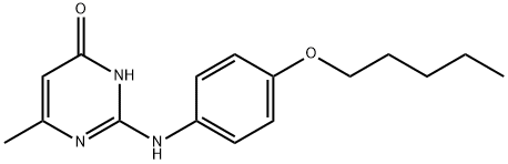 6-Methyl-2-{[4-(pentyloxy)phenyl]-amino}pyrimidin-4(3H)-one Structure