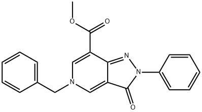 Methyl 5-benzyl-3-oxo-2-phenyl-3,5-dihydro-2H-pyrazolo[4,3-c]pyridine-7-carboxylate 구조식 이미지