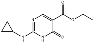 Ethyl 2-(cyclopropylamino)-4-hydroxypyrimidine-5-carboxylate 구조식 이미지