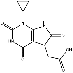 (1-Cyclopropyl-2,4,6-trioxo-2,3,4,5,6,7-hexahydro-1H-pyrrolo[2,3-d]pyrimidin-5-yl)acetic acid Structure