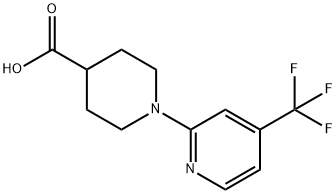 1-[4-(Trifluoromethyl)pyridin-2-yl]piperidine-4-carboxylic acid 구조식 이미지