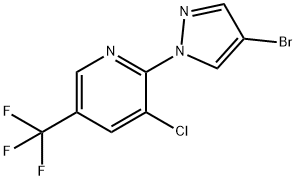 2-(4-Bromo-1H-pyrazol-1-yl)-3-chloro-5-(trifluoromethyl)pyridine 구조식 이미지