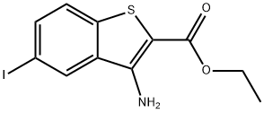 Ethyl 3-amino-5-iodo-1-benzothiophene-2-carboxylate 구조식 이미지