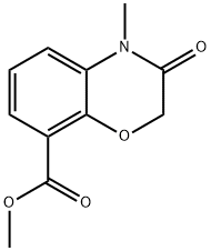 Methyl 4-methyl-3-oxo-3,4-dihydro-2H-1,4-benzoxazine-8-carboxylate 구조식 이미지