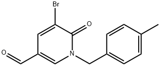 5-Bromo-1,6-dihydro-1-(4-methylbenzyl)-6-oxopyridine-3-carboxaldehyde Structure