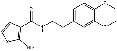 2-AMINO-N-[2-(3,4-DIMETHOXYPHENYL)ETHYL]THIOPHENE-3-CARBOXAMIDE 구조식 이미지