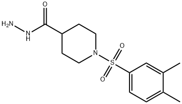 1-[(3,4-DIMETHYLPHENYL)SULFONYL]PIPERIDINE-4-CARBOHYDRAZIDE 구조식 이미지