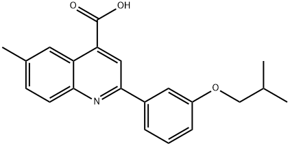 2-(3-ISOBUTOXYPHENYL)-6-METHYLQUINOLINE-4-CARBOXYLIC ACID 구조식 이미지