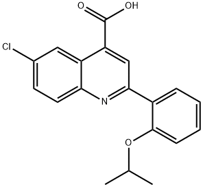 6-CHLORO-2-(2-ISOPROPOXYPHENYL)QUINOLINE-4-CARBOXYLIC ACID Structure