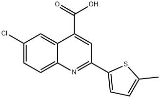 6-CHLORO-2-(5-METHYLTHIEN-2-YL)QUINOLINE-4-CARBOXYLIC ACID Structure