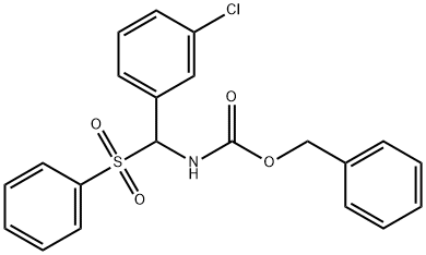 benzyl N-[(3-chlorophenyl)(phenylsulfonyl)methyl]carbamate Structure