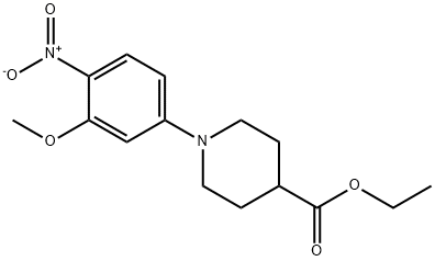 에틸1-(3-메톡시-4-니트로페닐)-4-피페리딘카르복실레이트 구조식 이미지