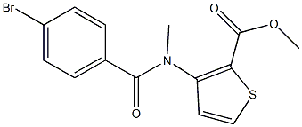 methyl 3-[(4-bromobenzoyl)(methyl)amino]-2-thiophenecarboxylate Structure