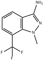 1-메틸-7-(트리플루오로메틸)-1H-인다졸-3-아민 구조식 이미지