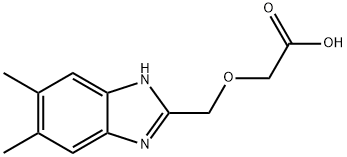 [(5,6-Dimethyl-1H-benzimidazol-2-yl)methoxy]-acetic acid 구조식 이미지