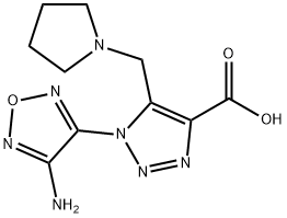 1-(4-Amino-1,2,5-oxadiazol-3-yl)-5-(pyrrolidin-1-ylmethyl)-1H-1,2,3-triazole-4-ca Structure