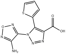 1-(4-Amino-1,2,5-oxadiazol-3-yl)-5-thien-2-yl-1H-1,2,3-triazole-4-carboxylic acid Structure