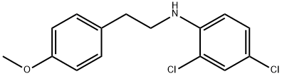 2,4-Dichloro-N-(4-methoxyphenethyl)aniline Structure