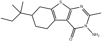 3-Amino-7-(1,1-dimethylpropyl)-2-methyl-5,6,7,8-tetrahydro[1]benzothieno[2,3-d]py Structure