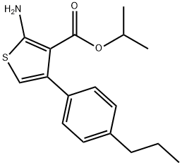 Isopropyl 2-amino-4-(4-propylphenyl)thiophene-3-carboxylate Structure