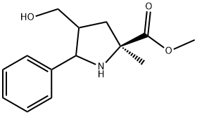 Methyl 4-(hydroxymethyl)-2-methyl-5-phenylpyrrolidine-2-carboxylate Structure