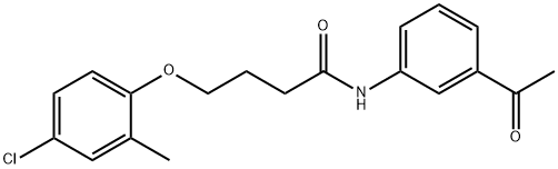 N-(3-Acetylphenyl)-4-(4-chloro-2-methylphenoxy)-butanamide 구조식 이미지