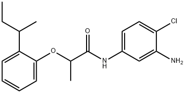 N-(3-Amino-4-chlorophenyl)-2-[2-(sec-butyl)-phenoxy]propanamide 구조식 이미지