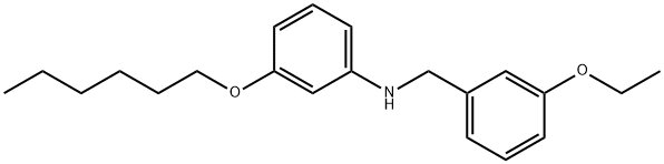N-(3-Ethoxybenzyl)-3-(hexyloxy)aniline 구조식 이미지