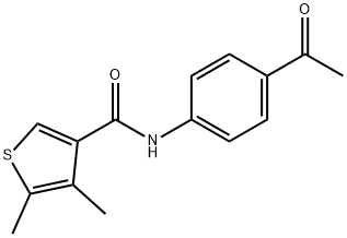 N-(4-Acetylphenyl)-4,5-dimethylthiophene-3-carboxamide 구조식 이미지