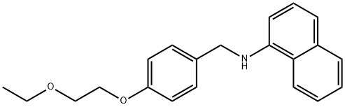 N-[4-(2-Ethoxyethoxy)benzyl]-1-naphthalenamine 구조식 이미지