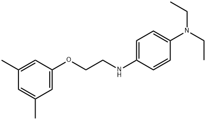 N1-[2-(3,5-dimethylphenoxy)ethyl]-N4,N4-diethyl-1,4-benzenediamine 구조식 이미지