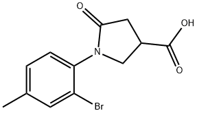 1-(2-bromo-4-methylphenyl)-5-oxopyrrolidine-3-carboxylic acid Structure