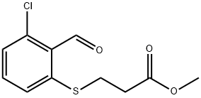 Methyl  3-[(3-Chloro-2-formylphenyl)thio]propanoate Structure