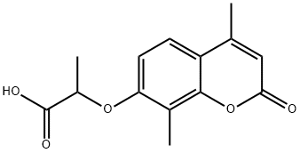 2-[(4,8-dimethyl-2-oxo-2H-chromen-7-yl)oxy]propanoic acid Structure