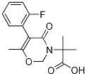 2-[5-(2-fluorophenyl)-6-methyl-4-oxo-2H-1,3-oxazin-3(4H)-yl]-2-methylpropanoic acid 구조식 이미지