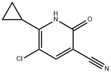 5-chloro-6-cyclopropyl-2-oxo-1,2-dihydro-3-pyridinecarbonitrile Structure