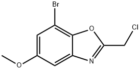 7-bromo-2-(chloromethyl)-5-methoxy-1,3-benzoxazole 구조식 이미지