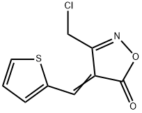 (4E)-3-(chloromethyl)-4-(2-thienylmethylene)isoxazol-5(4H)-one Structure