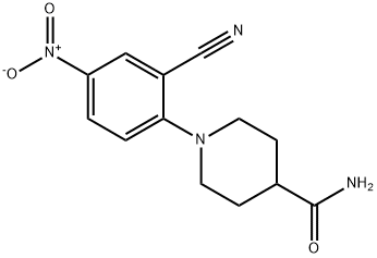 1-(2-cyano-4-nitrophenyl)piperidine-4-carboxamide Structure